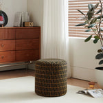 tabouret rotatif rembourré polyvalent bois massif vintage moderne coussin imprimé floral