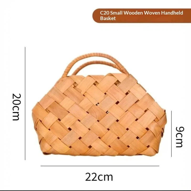 panier tressé bois bohème boîtes cadeaux motifs asiatiques fruits rouge tasse plantes vertes