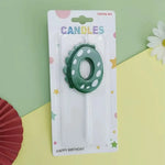 bougies chiffres vert dents crocodile sans flamme anniversaire décoration tringle numéros
