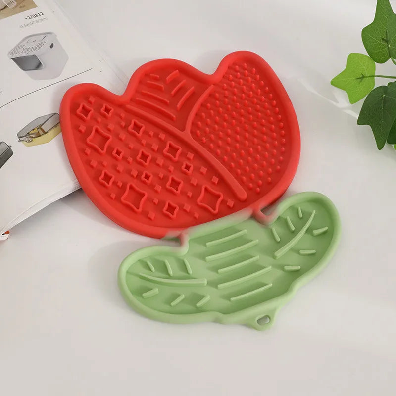 tapis alimentation lent silicone antidérapant ventouses antiétouffement léchage chiens chats antiennui séparateur alimentation animaux