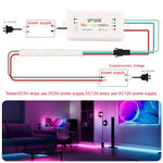 Ruban led blanc moderne adhésif 160 leds ws2812 ultra fin 5v 12v