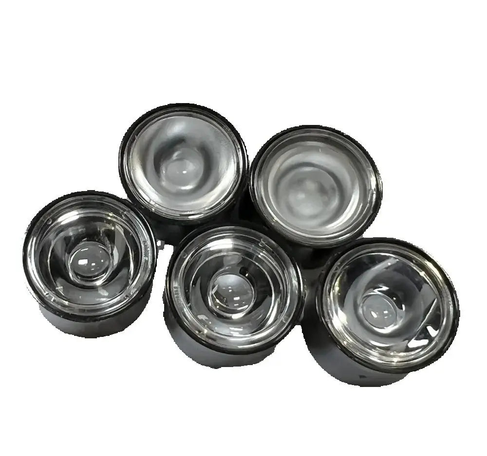 lentille optique ronde noire lampe led haute puissance support éclairage moderne