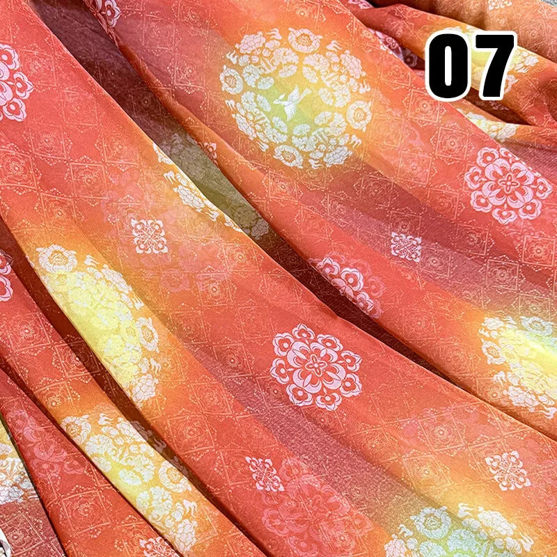 tissu polyester acrylique fleurs motifs floraux classique chinois haute absorption bricolage decoration 50x150cm aramide