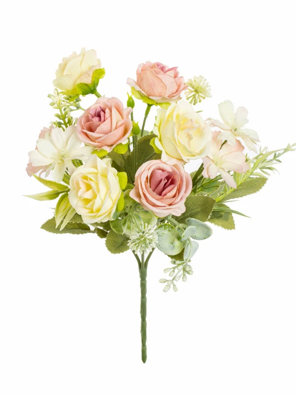 bouquet fleurs artificielles roses soie mariage décoration extérieur intérieur moderne minimaliste