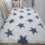 tapis doux moderne blanc gris rose pâle peluche fourré 40x60cm 50x80cm 40x120cm