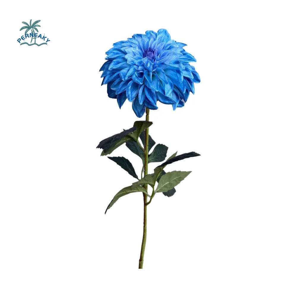 décoration intérieure moderne fleur artificielle bleue rose violet blanc rayonnante pétale opaques 70cm
