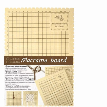 kit bricolage macramé planche mousse fils colorés épingles fleurs loisirs créatifs nœuds