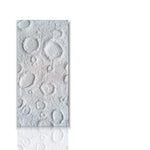 décoration murale moderne pierre lunaire relief cratères gris noir blanc minimaliste 120x60cm