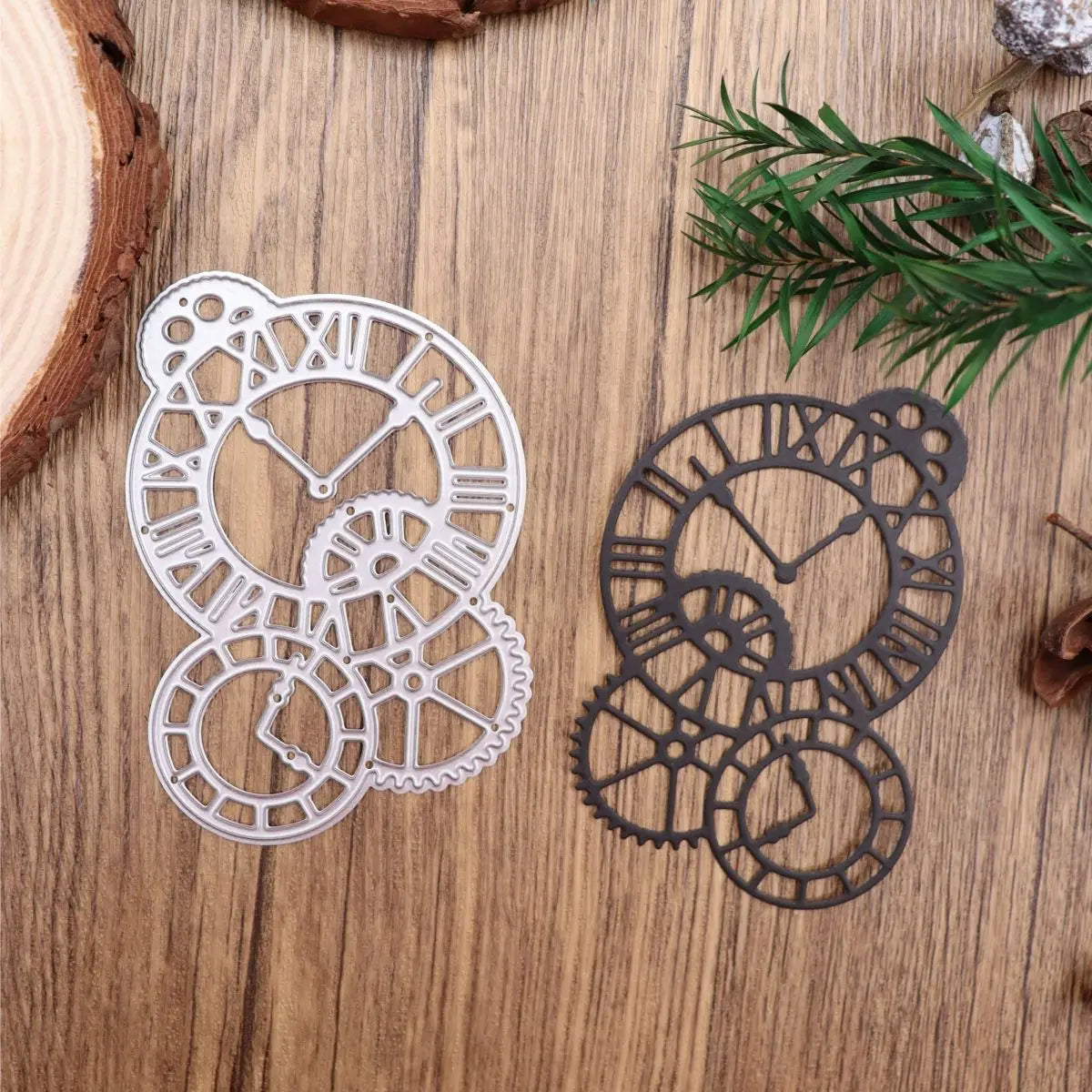 horloges décoratives argent vintage chiffres romains dentelé noël mariage anniversaire fête autres motifsscrição pochoir