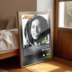 affiche Bob Marley albums chansons graphique moderne salon décoration papier opaque illustration abstraite pop