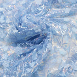 tissu violet rose vert bleu fleurs relief paillettes décoratif élégant polyester rayon hautequalité bricolage
