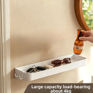 étagère murale sans perçage blanc moderne clips fixation rangement salle bain