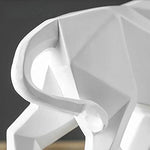 statue taureau résine noir rouge blanc contemporain minimaliste polygone géométrique adhesive decoration maison
