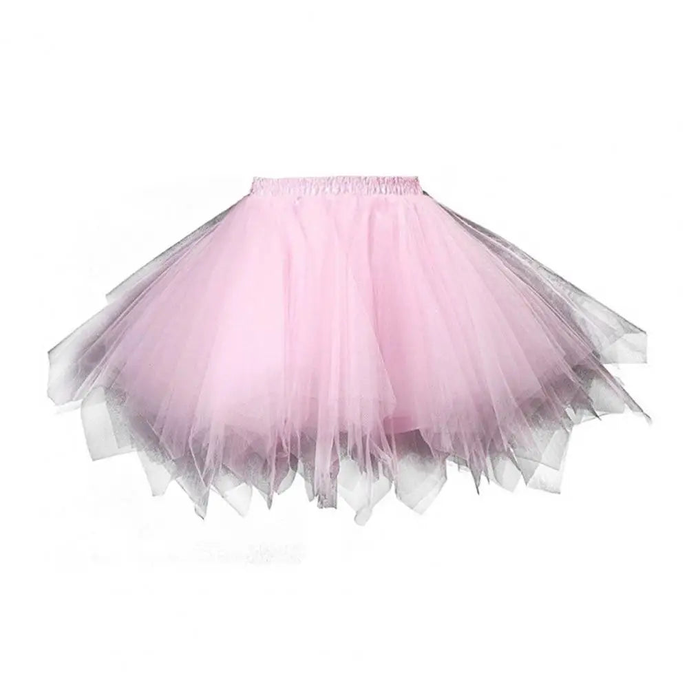 jupette tutu tulle femme classique élastique opaque mini blanc rose violet