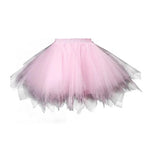 jupette tutu tulle femme classique élastique opaque mini blanc rose violet