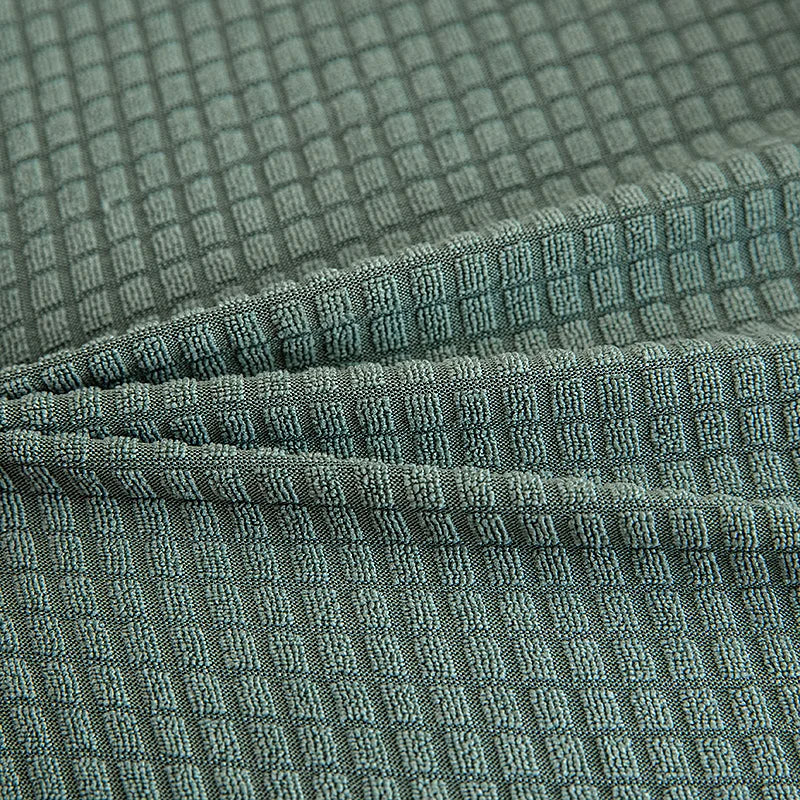 housse fauteuil vert moderne tissu jacquard polyester antidérapante imperméable intérieur extérieur