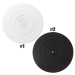 tapis antidérapant silicone protection disque vinyle plateau turntable diamètre 31cm blanc noir