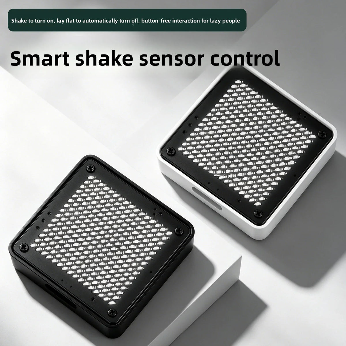 lampe led noire verte matrice led moderne batterie intégrée effet d'eau opacité technologie