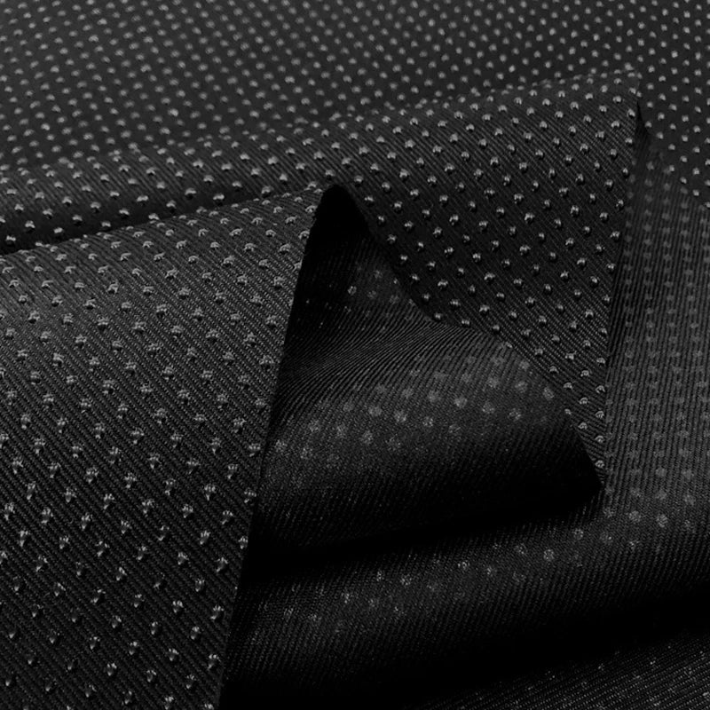 tissu antidérapant polyester imperméable noir points relief taffetas 150cm bricolage matériaux antidérapants