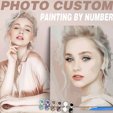 kit peinture numéros toile personnalisée portrait paysage cadeau décoration maison adulte