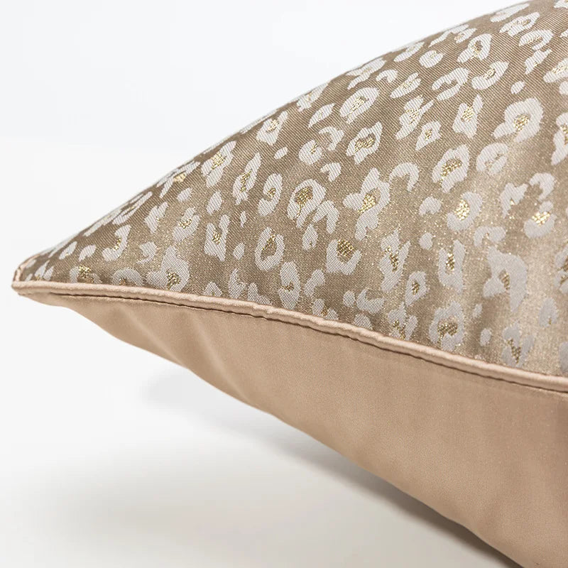 coussin housse polyester léopard beige clair contemporain adhésif 30x50cm 45x45cm 50x50cm decoration maison voiture