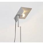 lampe sol moderne acier inoxydable blanc led haute qualité éclairage intérieur contemporain interrupteur bouton