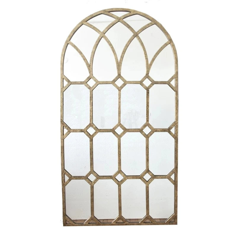 miroir decoratif gothique vintage arche doré blanc decoration chambre coucher
