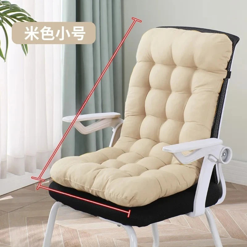 coussin chaise dossier soutien lombaire ergonomique confortable rubans fixation gris