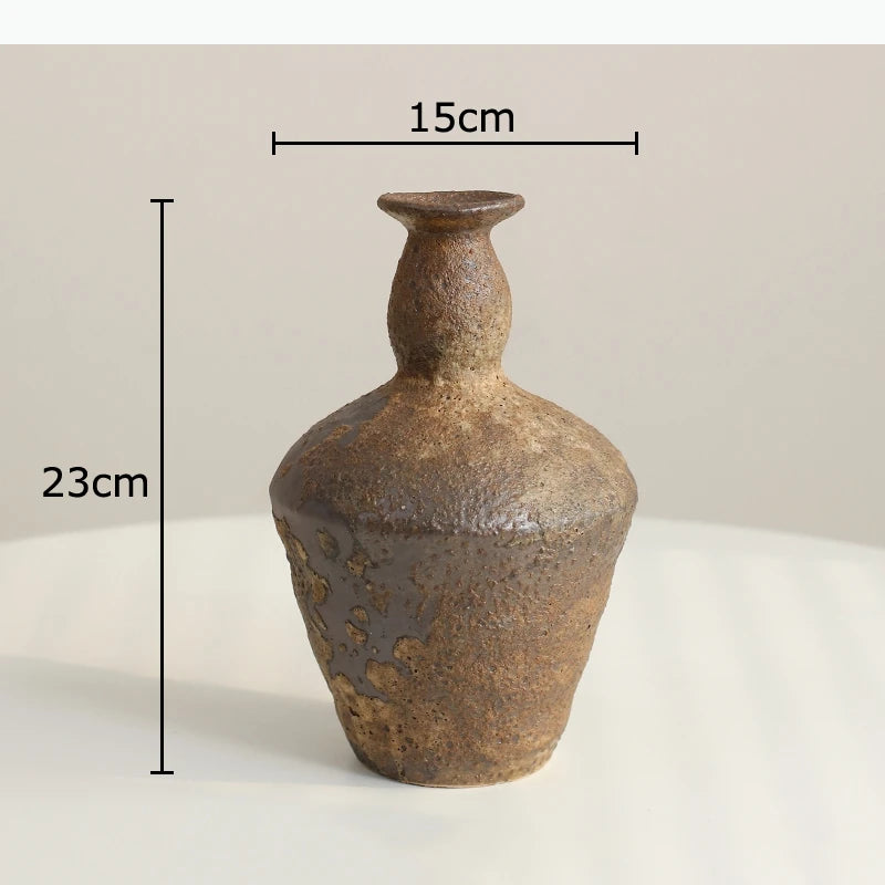 vase céramique rustique zen minimaliste beige marron blanc cassé orange naturellements