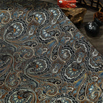 tissu brocart floral rose clair rouge vert bleu fleurs classique 100 polyester 75cm DIY