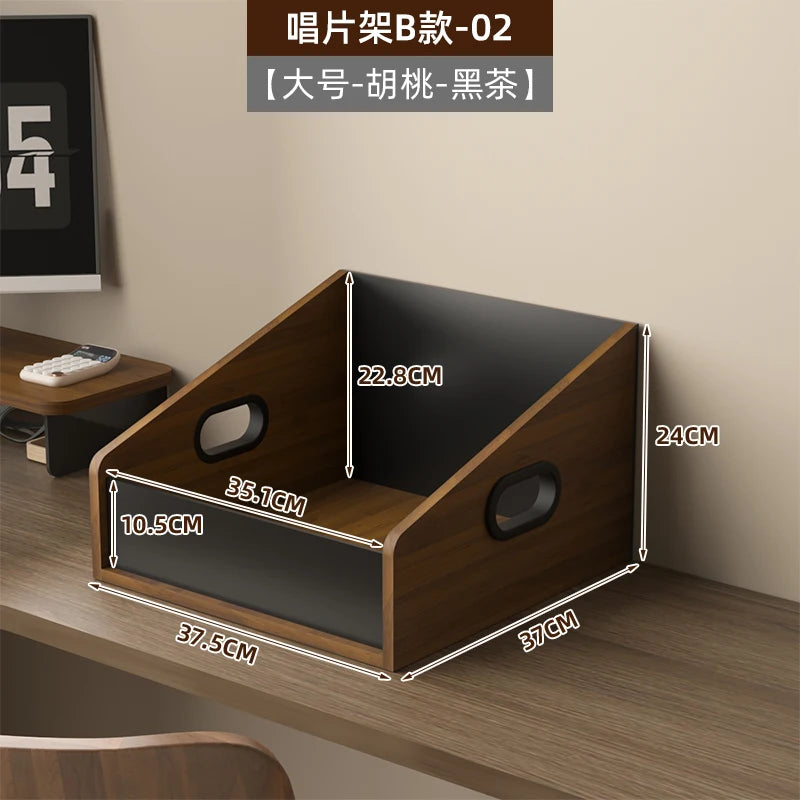 support disques vinyle bois transparent moderne minimaliste respectueux environnement multiple usage