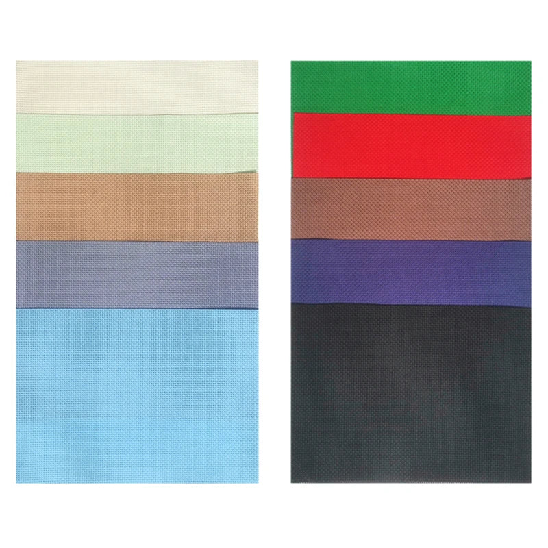 toiles broderie coton 14ct 16ct 18ct 28ct multicolore pack 10 pièces pastorales