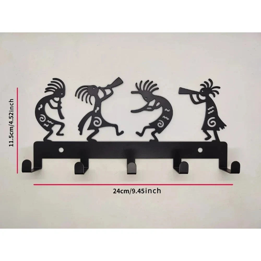 porte clés mural animaux silhouettes moderne vis fixés noir décors rubansiaux clés
