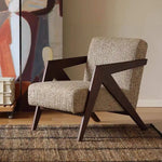 fauteuil moderne médieval bois assemblage facile salon balcon assise confortable motifs géométriques textures texturées