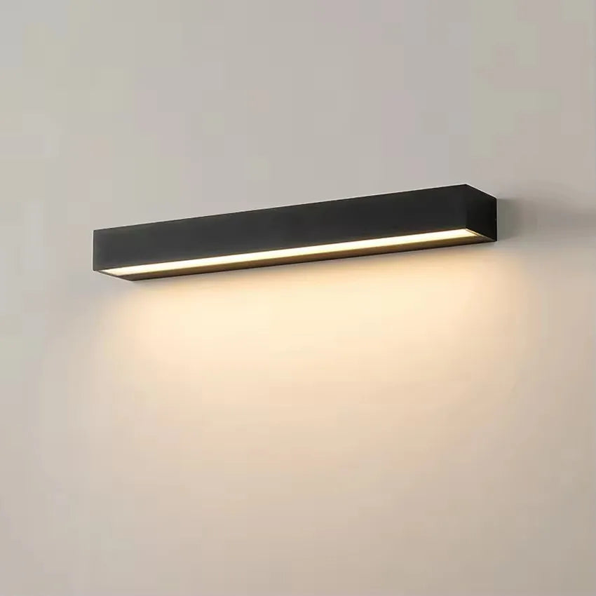 lampes murales led rectangulaires modernes blanc noir ip65 18w 30w étanches contemporaines minimalistes