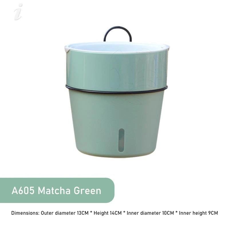 pots fleurs muraux double couche gris vert moderne crochets plante verte plastique pp