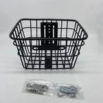 panier avant vélo noir acier fixations large capacité classique utilitaire