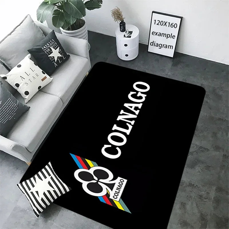 tapis noir colnago moderne imperméable antidérapant salon entrée exercice extérieur oriental 60x180cm