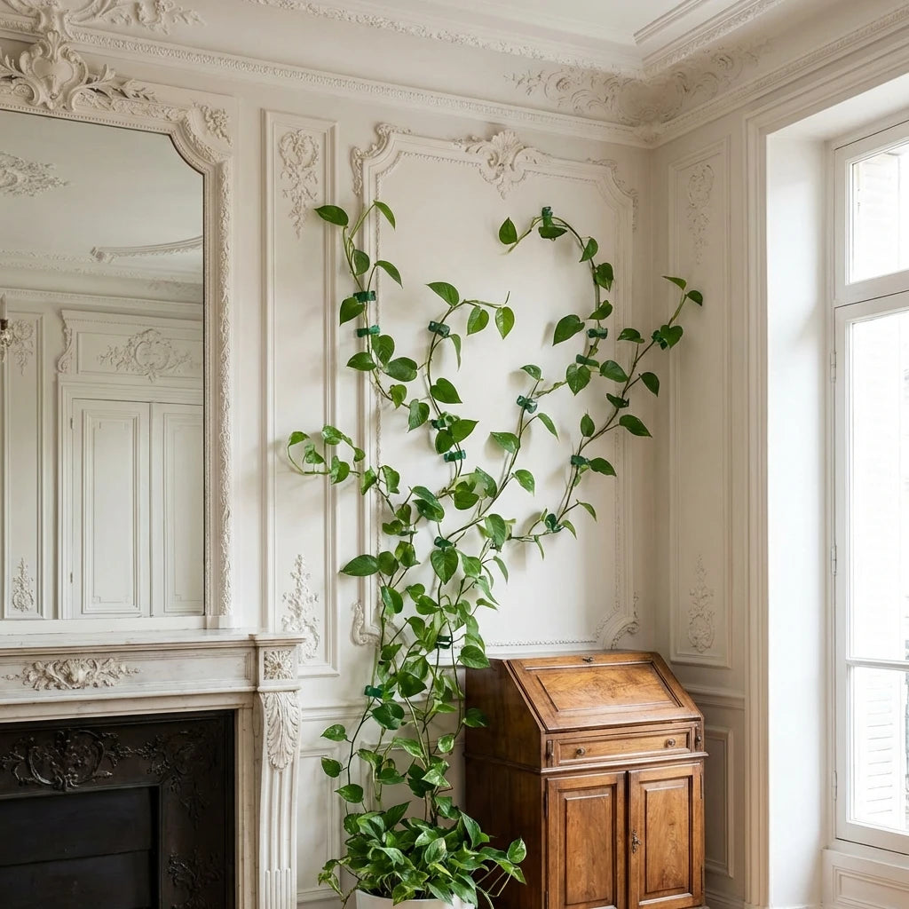 supports murals adhésifs auto agrippants plantes vert simples modernes intérieur 100pcs