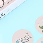 autocollants aimants multicolores dessins animés cartoon fée dinosaure lapin éléphant zèbre enfants urinoir thermochromique