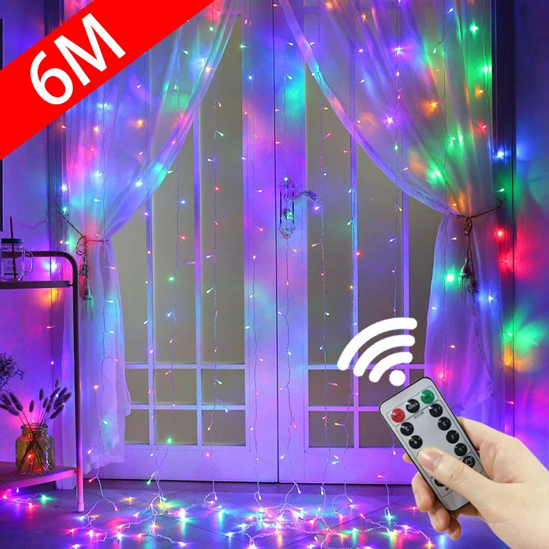 rideau lumineux led blanc multicolore tulle translucide modernes 100 leds télécommande adaptateur usb