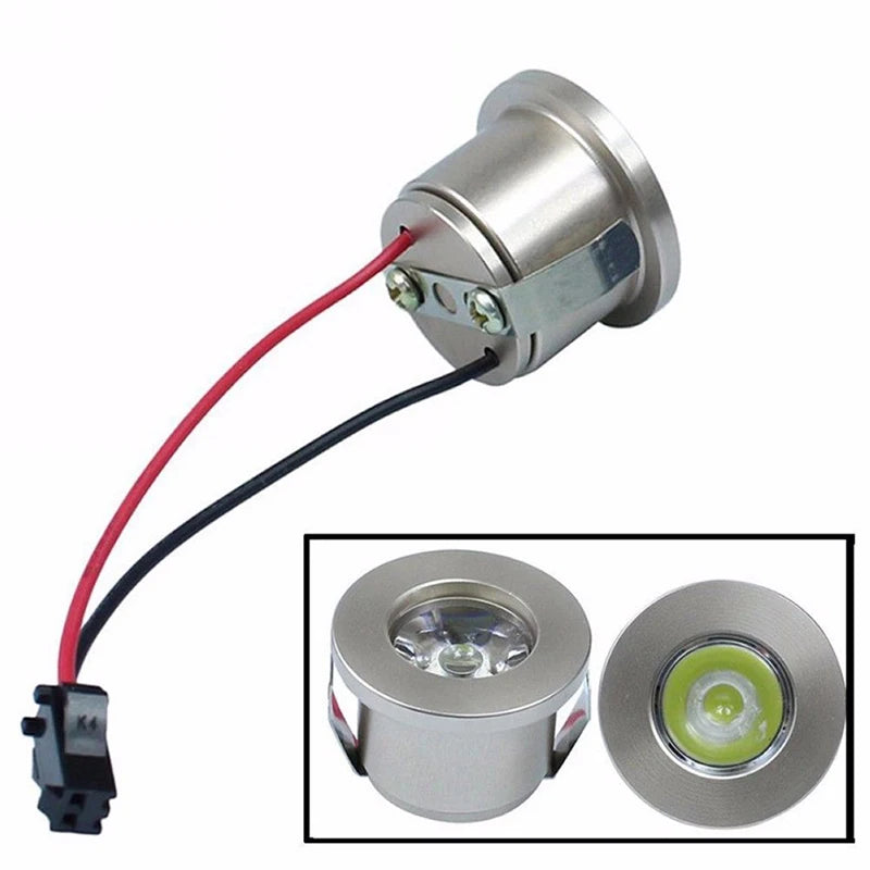 Spot LED argenté moderne câble vis fixations 31mm 24mm 22mm blanc chaud