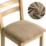 housse chaise moderne rayées diagonales élasthanne polyester beige sécurisée liens