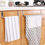 porte serviettes mural acier inoxydable moderne clips cuisine rayures grises geometriques