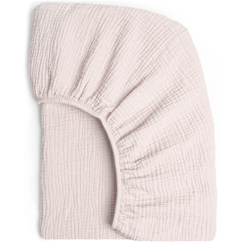 drap housse berceau coton rayures horizontales beige marron clair vert pastel rose pâle gris