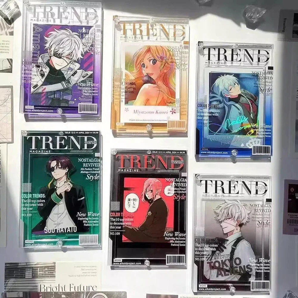 protège magazines transparent moderne imprimé personnages support plastique bar code éditeur tendances couleurs six