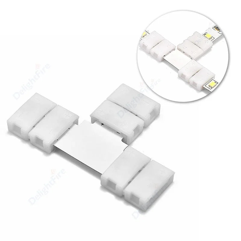 connecteurs led rubans blancs formes pvc modernes clips 24v tension basse