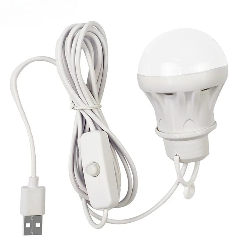ampoule led blanc moderne usb secteur batterie rechargeable camping travail pêche barbecue