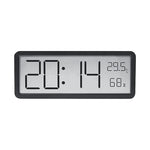 horloge murale numérique moderne affichage heure température humidité noir blanc