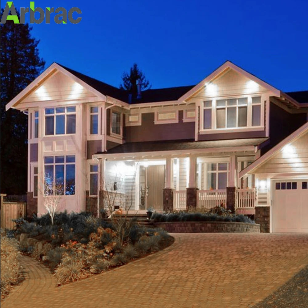 projecteur led motion sensor capteur mouvement lumière froide chaude ip66 étanche moderne extérieur jardinôtel